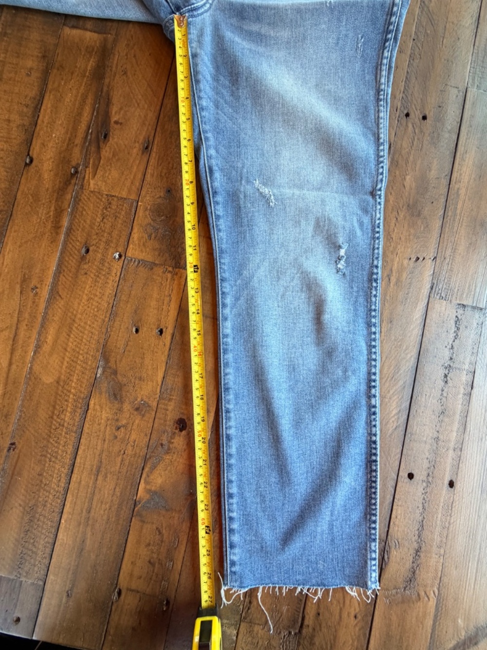 Kut From The Kloth Reese High Rise Straight Leg Jeans Size 8 Distressed Raw Hem - Picture 7 of 9